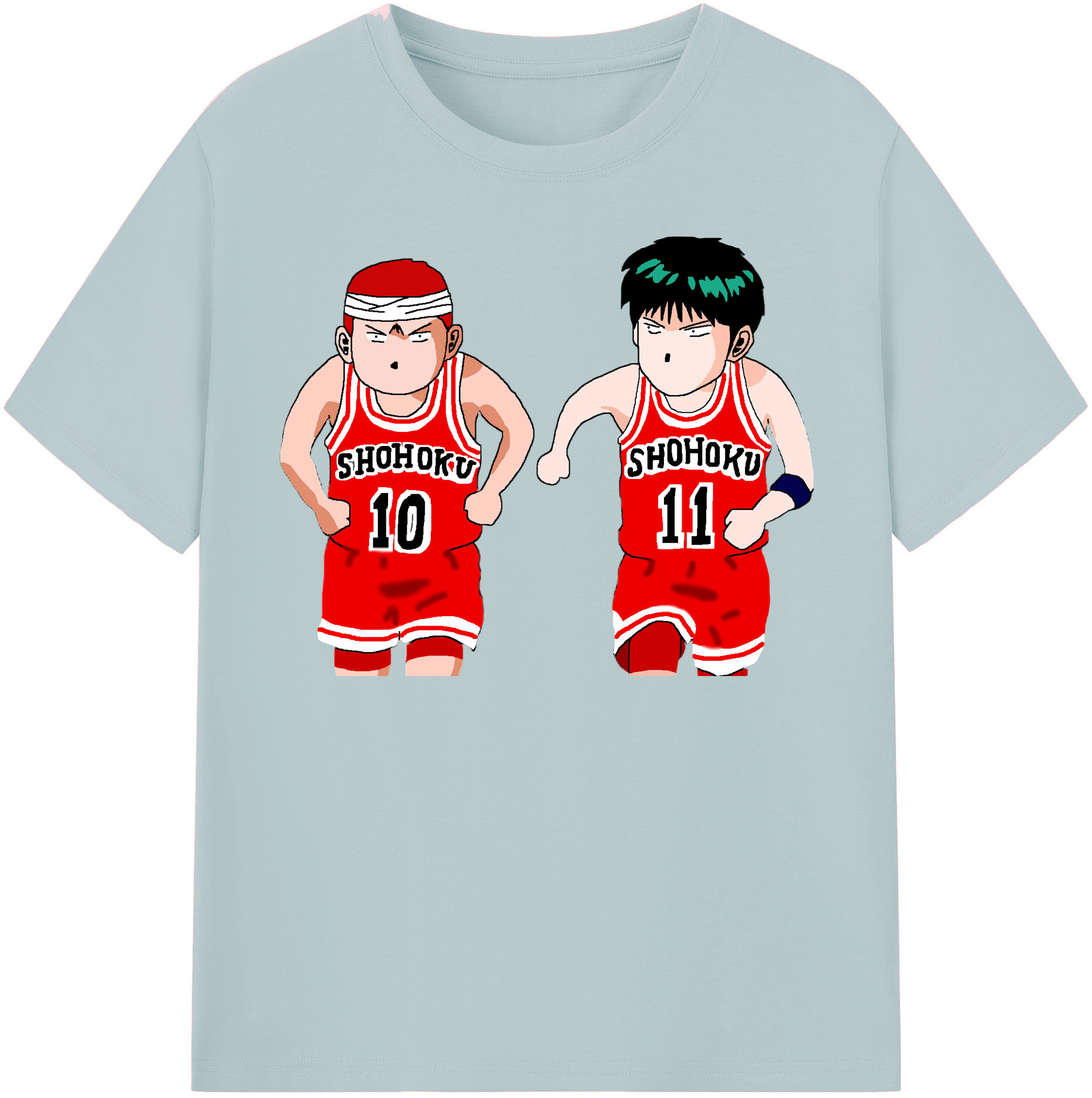 SLAM DUNK／スラムダンク 綿100％半袖Tシャツ（フロントプリント）